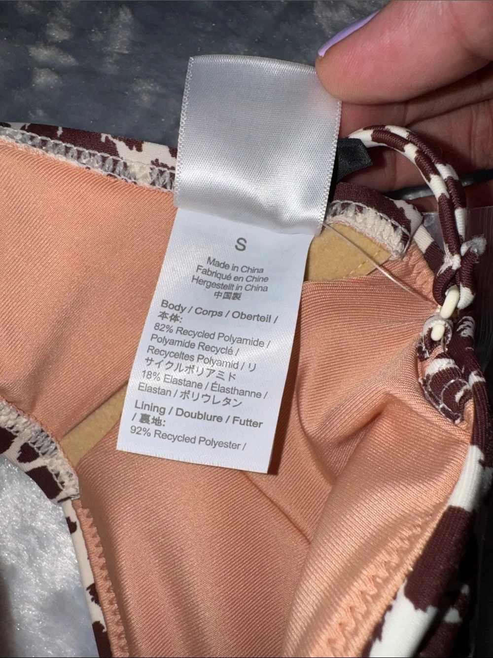 J. Crew Cream and Brown Leopard Knot Bikini Top